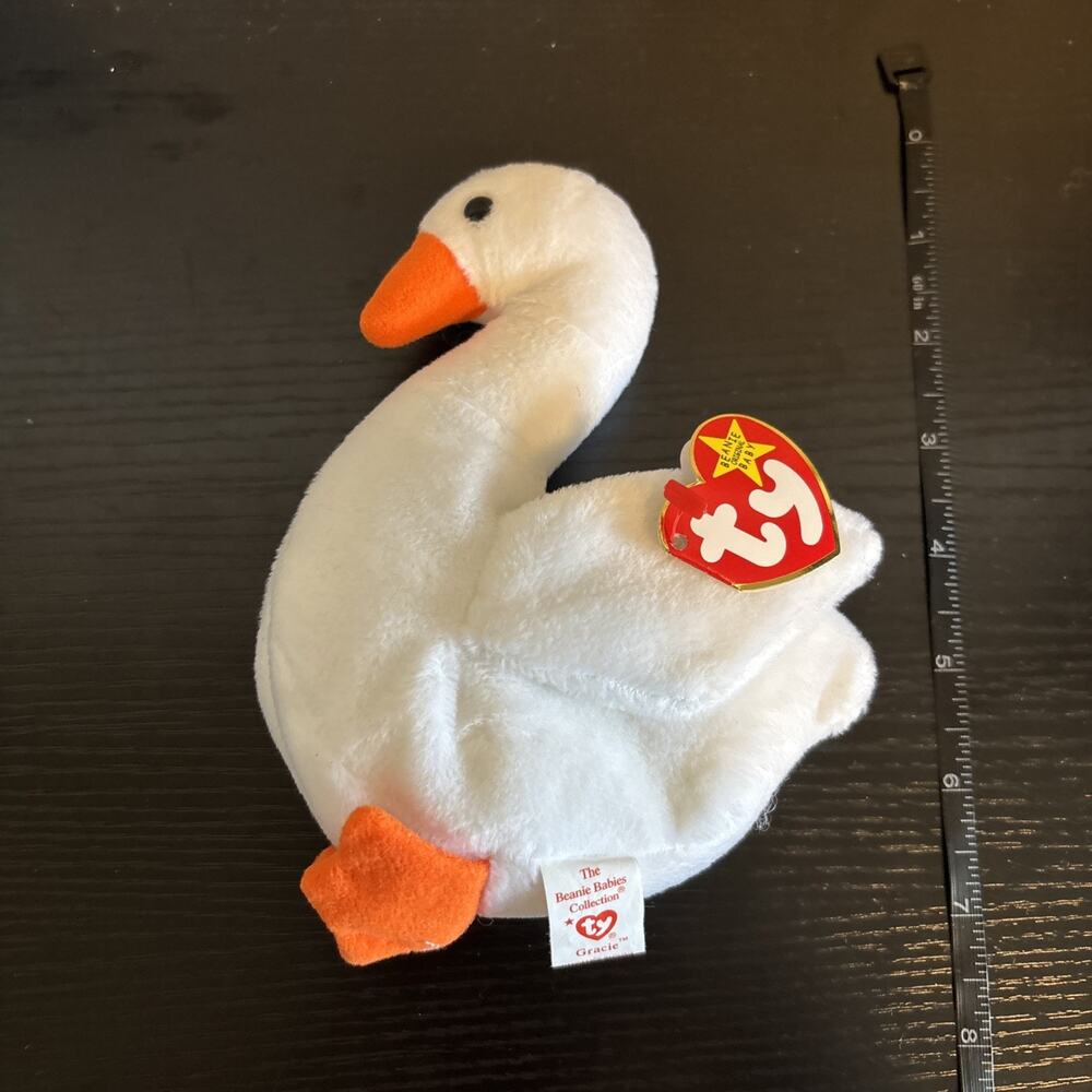 Ty Beanie Babies “Gracie” The Swan - DOB June 17, 1996